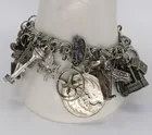  Preview image for VINTAGE STERLING CHARM BRACELET - 24 