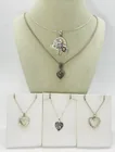  Preview image for FIVE STERLING HEART SHAPED NECKLACES 