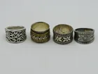  Preview image for 4 STERLING & GOLD TONE FASHION RINGS 