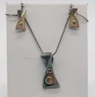  Preview image for MODERNIST STERLING MATCHING NECKLACE SET 