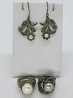  Preview image for 2 STERLING PEARL RINGS AND EARRINGS 