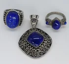  Preview image for LAPIS LAZULI STERLING RINGS & PENDANT 