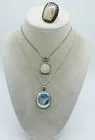  Preview image for PEARLESCENT DRUZY 925 NECKLACES & RING 
