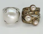  Preview image for TWO STERLING PEARL RINGS 