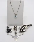  Preview image for 5 STERLING PENDANTS AND CHAIN 