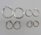  Preview image for FOUR PAIR OF STERLING HOOP EARRINGS 