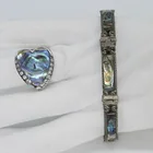  Preview image for ABALONE & TURQUOISE 925 RINGS & BRACELET 
