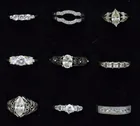  Preview image for 10 STERLING BRIDAL STYLE RINGS 
