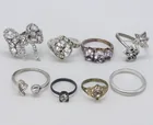  Preview image for 8 STERLING FASHION FAUX DIAMOND RINGS 