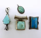  Preview image for FOUR TURQUOISE, STERLING PENDANTS 