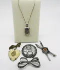  Preview image for ANTIQUE STERLING BROOCHES AND NECKLACE 