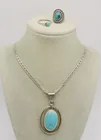 Preview image for LARGE TAXCO TURQUOISE PENDANT, CHAIN & 
