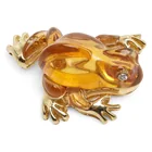  Preview image for Signed 18K Gold Carved Citrine & Diamond 
