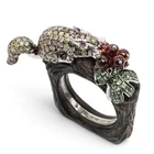 Preview image for Signed 18K Gold Wood & Multi Stone 