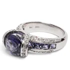  Preview image for 14K Gold Iolite and Diamond Ring 