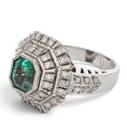  Preview image for 10k Gold Emerald & Diamond Cocktail Ring 