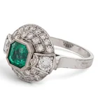  Preview image for Art Deco Style 14k Gold Emerald & 