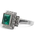  Preview image for 14k Gold Emerald & Diamond Cocktail Ring 