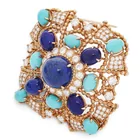 Preview image for 18K Gold Lapis Turquoise & Diamond 