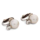 Preview image for Pair Diamond and Pearl Earrings 