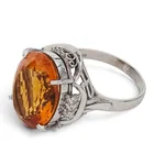  Preview image for Deco Platinum Citrine & Diamond Ring 