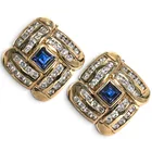  Preview image for 18K Gold Sapphire and Diamond Huggie 