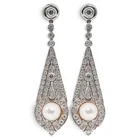  Preview image for Art Deco Style 18K Gold Pearl & Diamond 