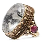  Preview image for Antique 18K Gold Rock Crystal & Ruby 