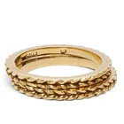  Preview image for (2 Pcs) 18K Gold Textured Stacking Bands 