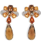  Preview image for 18K Gold Smoky Quartz Citrine & Diamond 