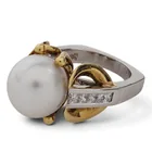  Preview image for 18K Two-Tone Gold Pearl and Diamond Ring 