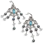  Preview image for 14K Gold Blue Topaz Pearl & Diamond 