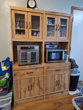 Lot# 131 - 2 Microwave Cabinets