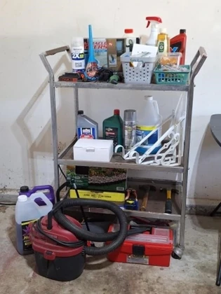 Lot# 304 - Rolling Cart, Hardware, Shop 