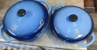  Preview image for Lot# 44 - 2 Lodge Blue Enameled Dutch Ov 