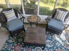  Preview image for Lot# 121 - Outdoor Chairs, Ottoman, Side 