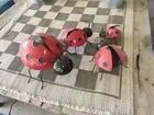 Preview image for Lot# 116 - 4 Metal Lady Bug Decorations 