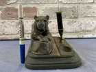  Preview image for Lot# 18 - VINTAGE BRASS PANTHER DESK TRA 