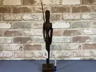  Preview image for Lot# 252 - CARVED WOOD FIGURE WITH SPEAR 