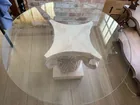  Preview image for Lot# 349 - ROUND GLASS TOP SIDE TABLE WI 