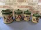  Preview image for Lot# 492 - SET OF 4 STONEWARE CANISTERS  
