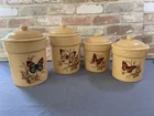 Preview image for Lot# 493 - SET OF 4 STONEWARE CANISTERS  