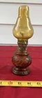  Preview image for Lot# 10 - Amber Glass Miniature Oil Lamp 