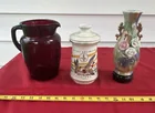  Preview image for Lot# 283 - Flower Case Pitcher and Ducks 