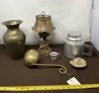  Preview image for Lot# 679 - Brass Table Lamp, Vase, Clock 
