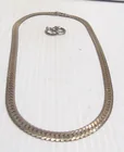  Preview image for SILVER TONE HERRINGBONE CHAIN NECKLACE& 