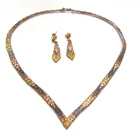  Preview image for 925 Tri Color Silver Necklace & Earrings 