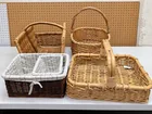  Preview image for FOUR WOVEN WICKER & RATTAN BASKETS 