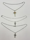  Preview image for 3 cross pendants on Sterling chains 