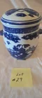  Preview image for Lot# 29 - Lidded Blue Willow Jar 